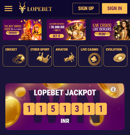 Lopebet application Jackpot